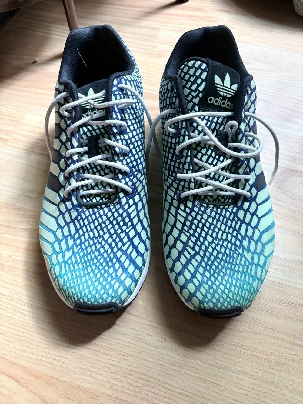adidas Zx Flux Xeno mint Glow in the dark  Sneakers 6.5 men’s women’s 8